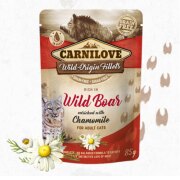 CARNILOVE Sachet Fraîcheur pour chat sans céréales Sanglier Camomille
