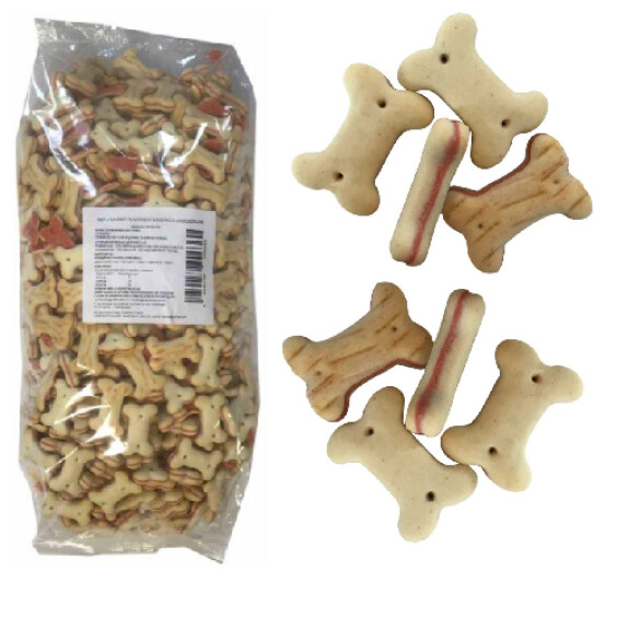 Biscuit pour chien Os Fourrés Sachet 2 kg Bubimex