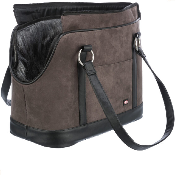 Sac transport amovible pour chien fausse fourrure