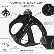 Harnais confort Walk GO noir DOG Copenhagen