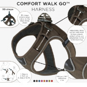 Harnais confort Walk GO marron DOG Copenhagen
