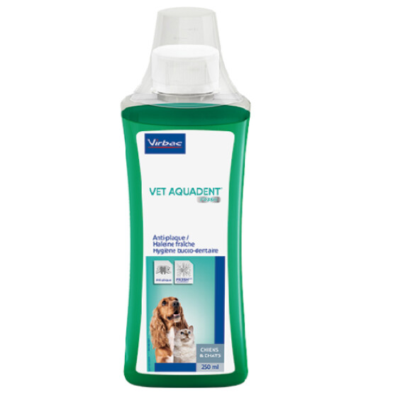 VIRBAC Veterinary Vet Aquadent anti tartre chien & chat 250 ml / 500 ml