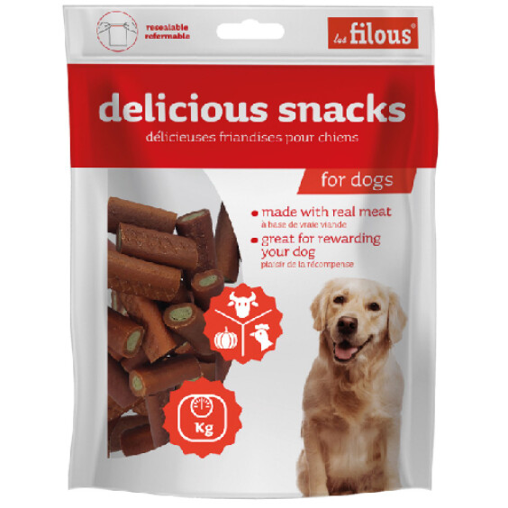 Friandise roulée au bœuf, poulet et épinard