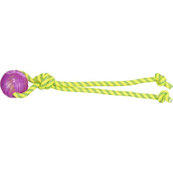 Corde de traction avec balle pour chien TPR Ø 6 cm