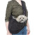 Sac portage chien, fausse fourrure, transport petit chien ventral