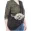 Sac de portage pour chien en fausse fourrure, transport ventral pour petit chien