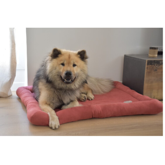 Matelas pour chien doux rose foncée