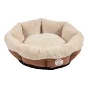 Panier pour chat design extra doux forme originale beige