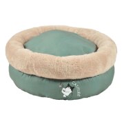 Panier pour chat extra doux Nid Tea Party VERT