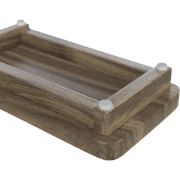 Support bois avec gamelle pour chien