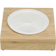 Gamelle chat bois, support bambou Design ø 12 cm