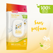 Lingettes Nettoyantes Yeux & Oreilles pour chien et chat camomille Beaphar