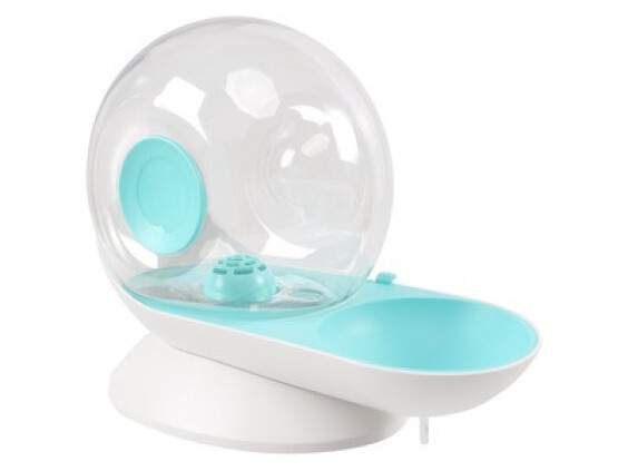Fontaine à eau pour chat sans électricité sans fil bleue
