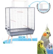 Cage oiseaux sur pied : perruche et grande perruche