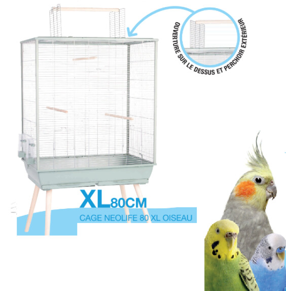 Cage oiseaux sur pied perruche ondulée