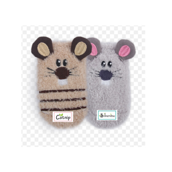 Jouet paire de chaussettes avec herbe à chat 