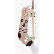 Jouet canne à pêche chaussettes pour chat