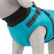 Manteau polaire bleu pour chien avec harnais intégré Pontis