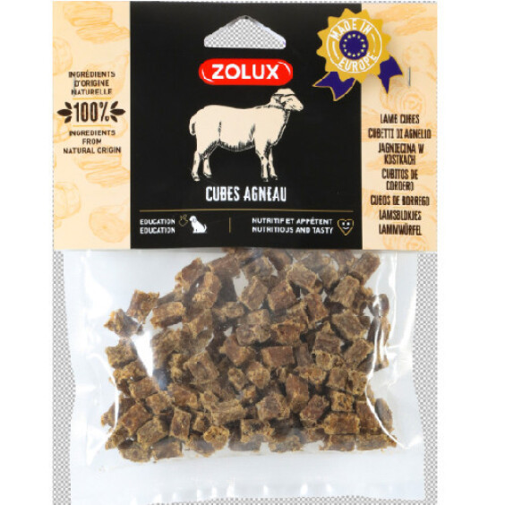Friandise chiot naturelle cube d'agneau