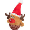 Peluche pour chat renne de Noël avec hochet