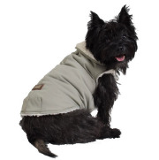 Doudoune parka imperméable verte pour chien