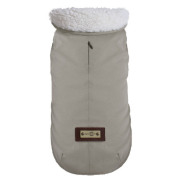 Doudoune parka imperméable verte pour chien