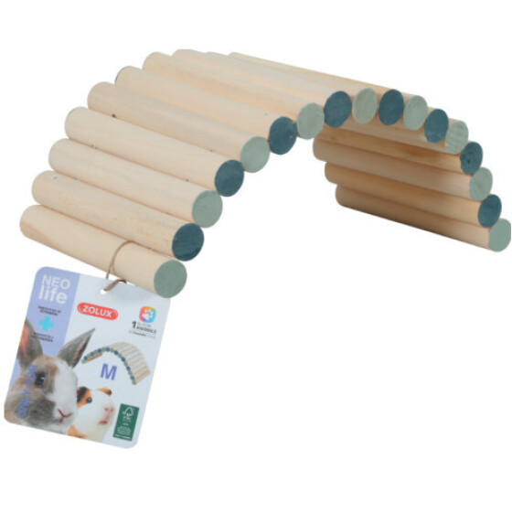 Pont en bois pour lapin M