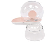 Fontaine à eau pour chat sans fil sans électricité croquettes Snail Rose