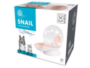 Fontaine à eau chat sans électricité, sans fil Snail ROSE