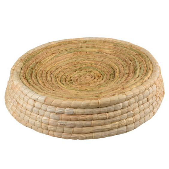 Panier design imitation osier en maïs crème