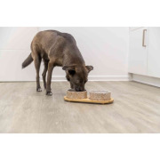 Gamelle double en bois, céramique et bambou