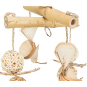 Jouet naturel en bambou pour oiseaux