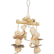 Jouet naturel en bambou pour oiseaux