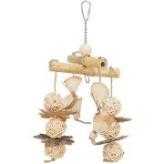 Jouet naturel en bambou pour oiseaux