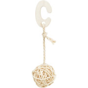 Jouet balle en rotin pour oiseaux