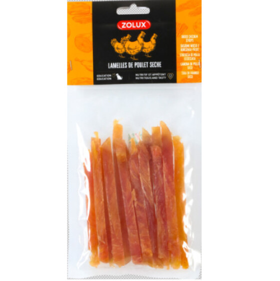 Lamelles de poulet, friandise naturelle séchée 100g