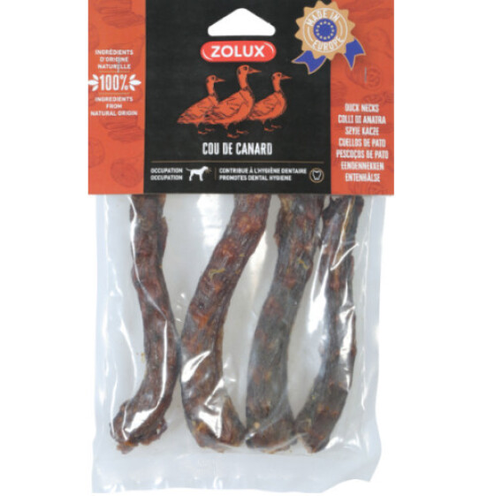 Friandise sans conservateurs ni additif Cou de canard 150g 100% naturel