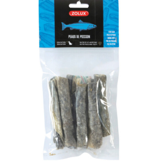 Friandises naturelles Peaux de poisson 60g pour chien