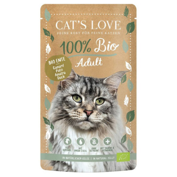 Cat's Love Sachet fraîcheur bio canard 100 g