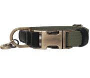 Milk & Pepper Collier réglable Dawson kaki pour chien