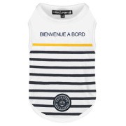 Milk & Pepper T-shirt pour Teckel Marinière bleu marine