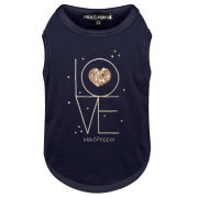 T-shirt spécial bouledogue HELOISE love bleu marine