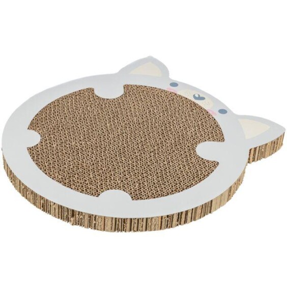 Griffoir chaton en carton tête de chat