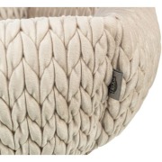 Panier confort pour petit chien, chien moyen et chiot sable 50 cm