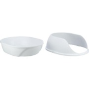 Bac de toilette pour chat anti projection très haut rebord blanc