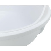 Bac de toilette pour chat anti projection très haut rebord blanc