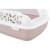 Bac de toilette pour chat Delio avec rebords Mauve et Blanc