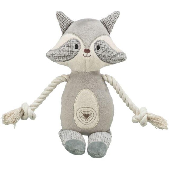 Doudou peluche pour chien raton laveur