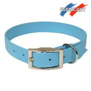 Collier chien biothane bleu
