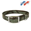 Collier biothane camouflage vert